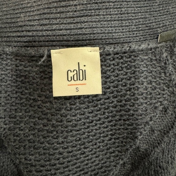 Cabi Navy Blue Open Front Shawl
Collar Fisherman Cable Knit Cardigan Sweater - Picture 7 of 7